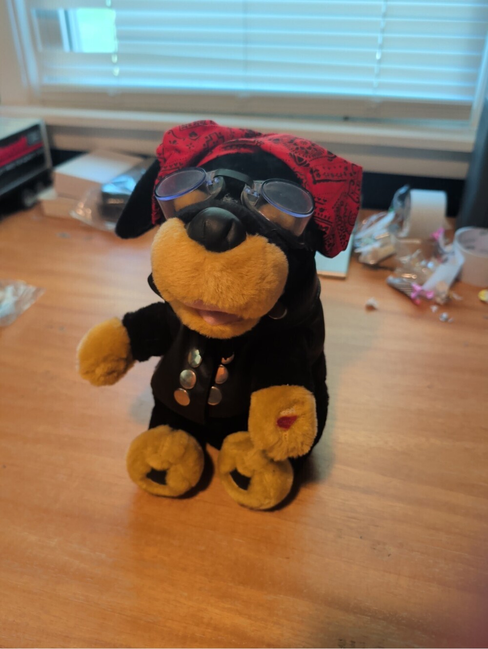 Chantilly Lane Chopper Dog Sings Born to Be Wild Plush Toy